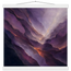Violet Infinity, moon and night. Archival fine art poster shown framed.