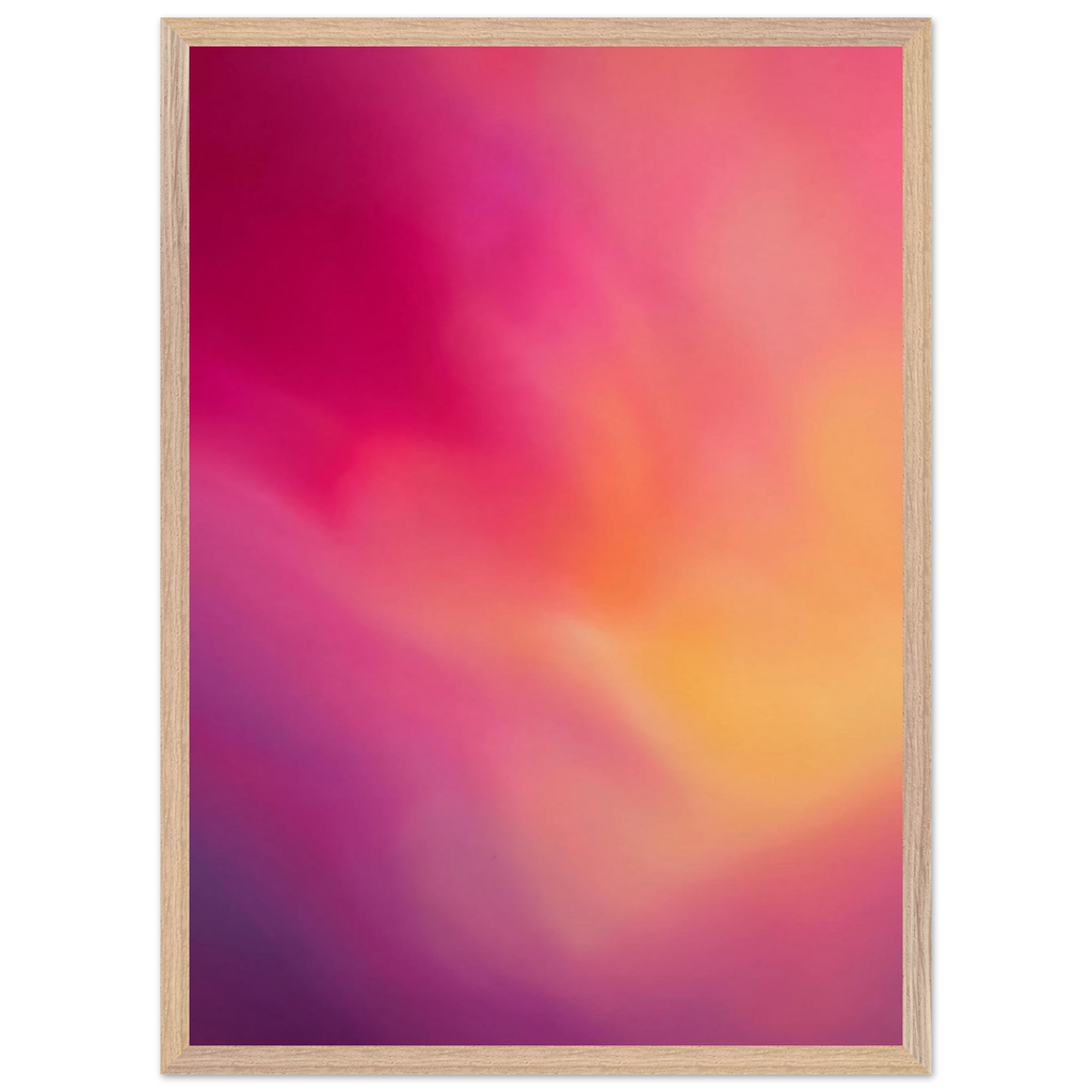 Magenta Plume: gradient, magenta and movement. Museum-quality framed fine art print.
