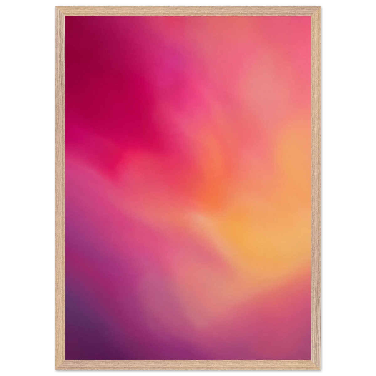 Magenta Plume: gradient, magenta and movement. Museum-quality framed fine art print.