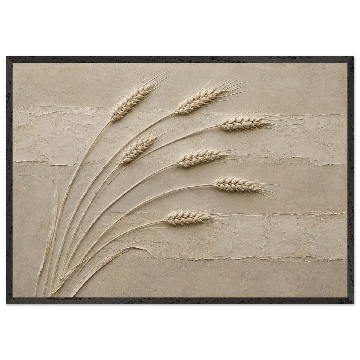 Wheat in Relief: faith, texture and botanical. Framed fine art print by The Light Stays.
