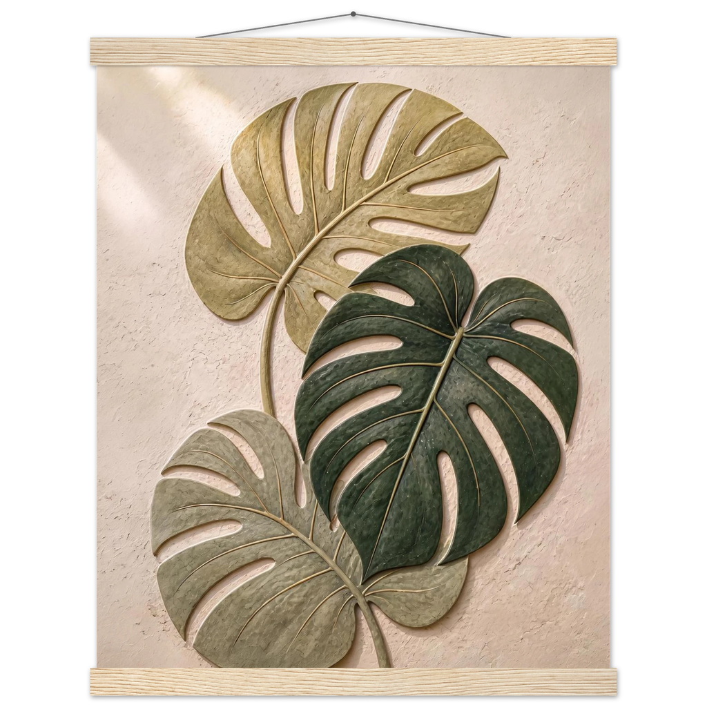 Stone Monstera: botanical and nature. Fine art poster by The Light Stays.