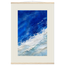 Cobalt Foam: abstract, cobalt and sea foam. Fine art poster, alternate frame and size.
