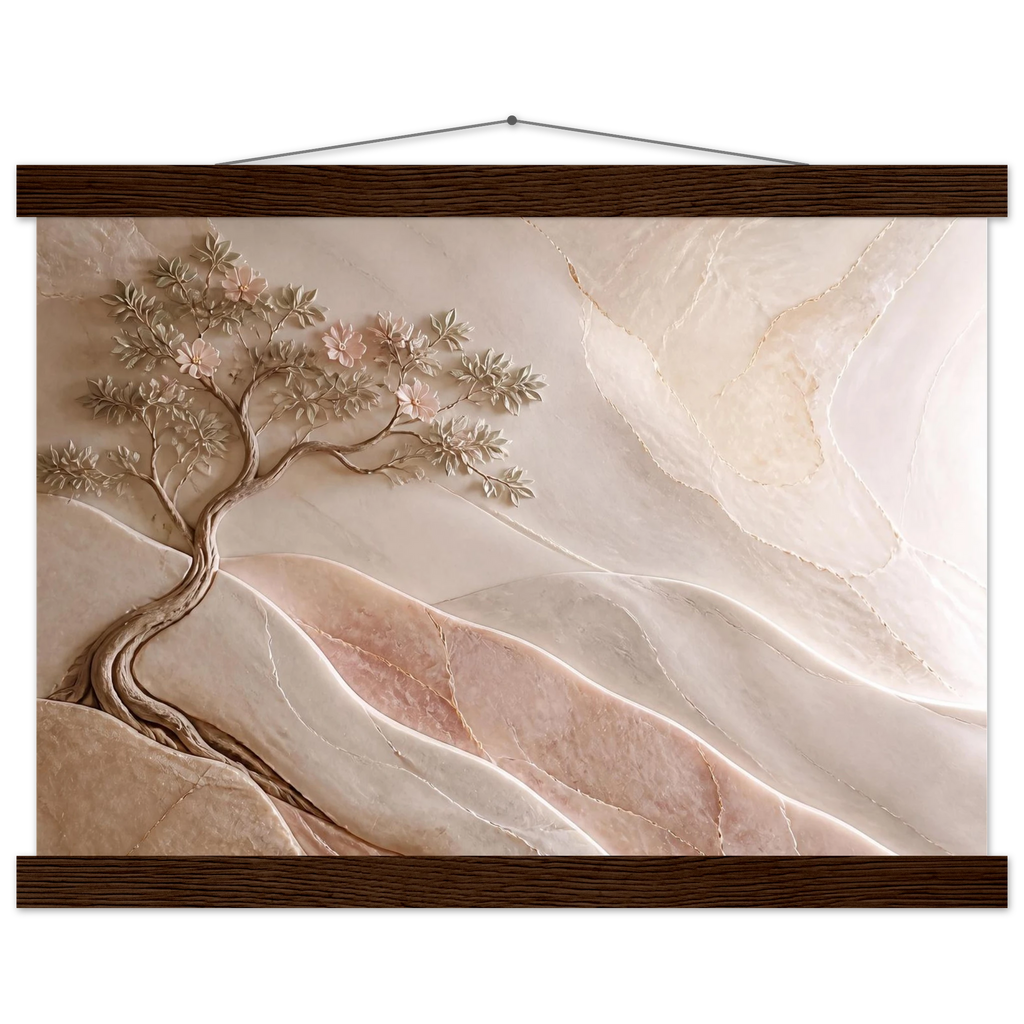 Stone Dawn: petra and siena. Museum-quality fine art poster.