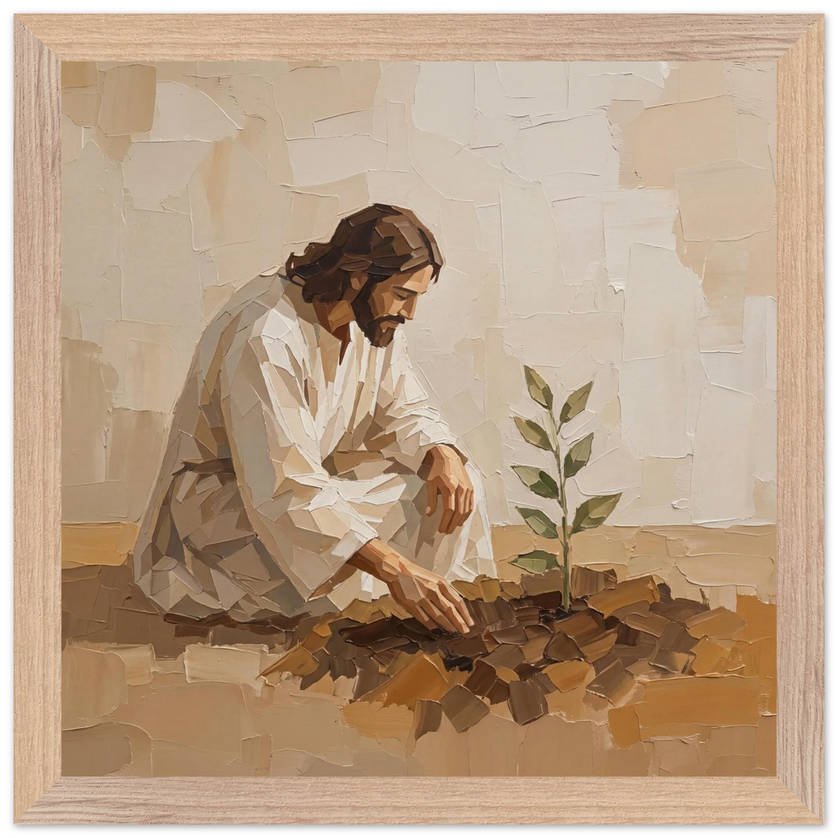 First Seeds: jesus, faith and botanical. Framed fine art print by The Light Stays.