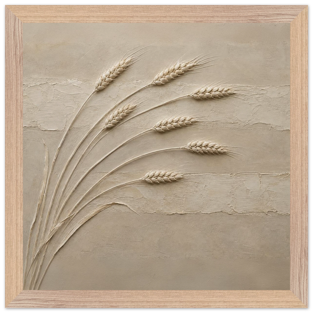 Wheat in Relief: faith, texture and botanical. Framed fine art print by The Light Stays.