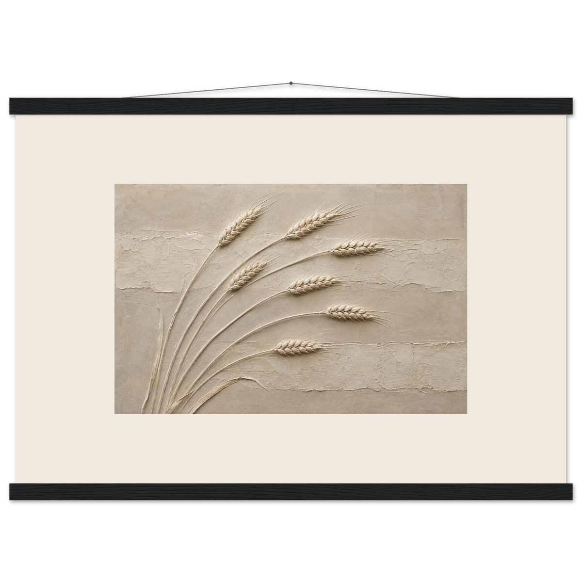 Wheat in Relief: faith, texture and botanical. Fine art poster by The Light Stays.