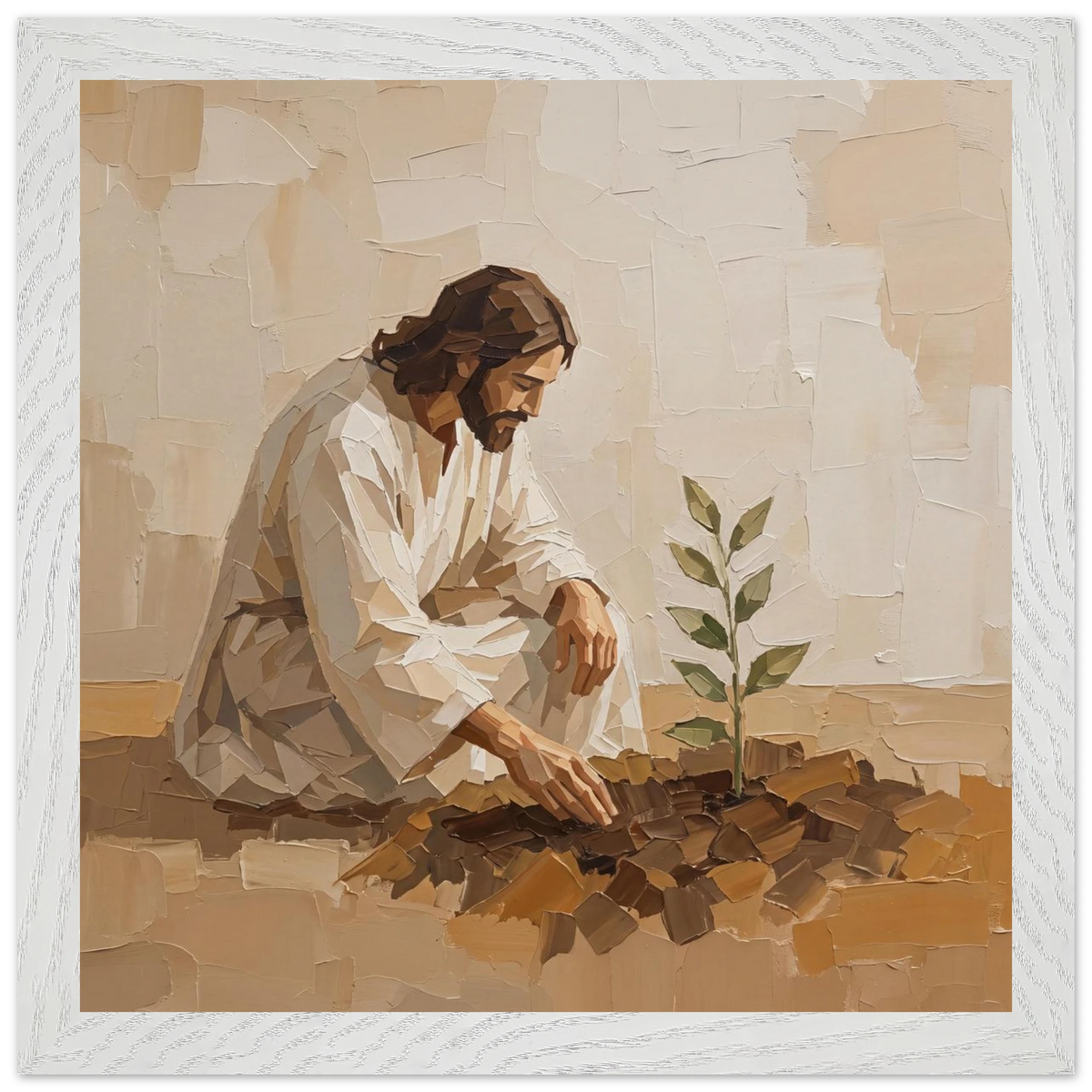 First Seeds: jesus, faith and botanical. Framed fine art print by The Light Stays.