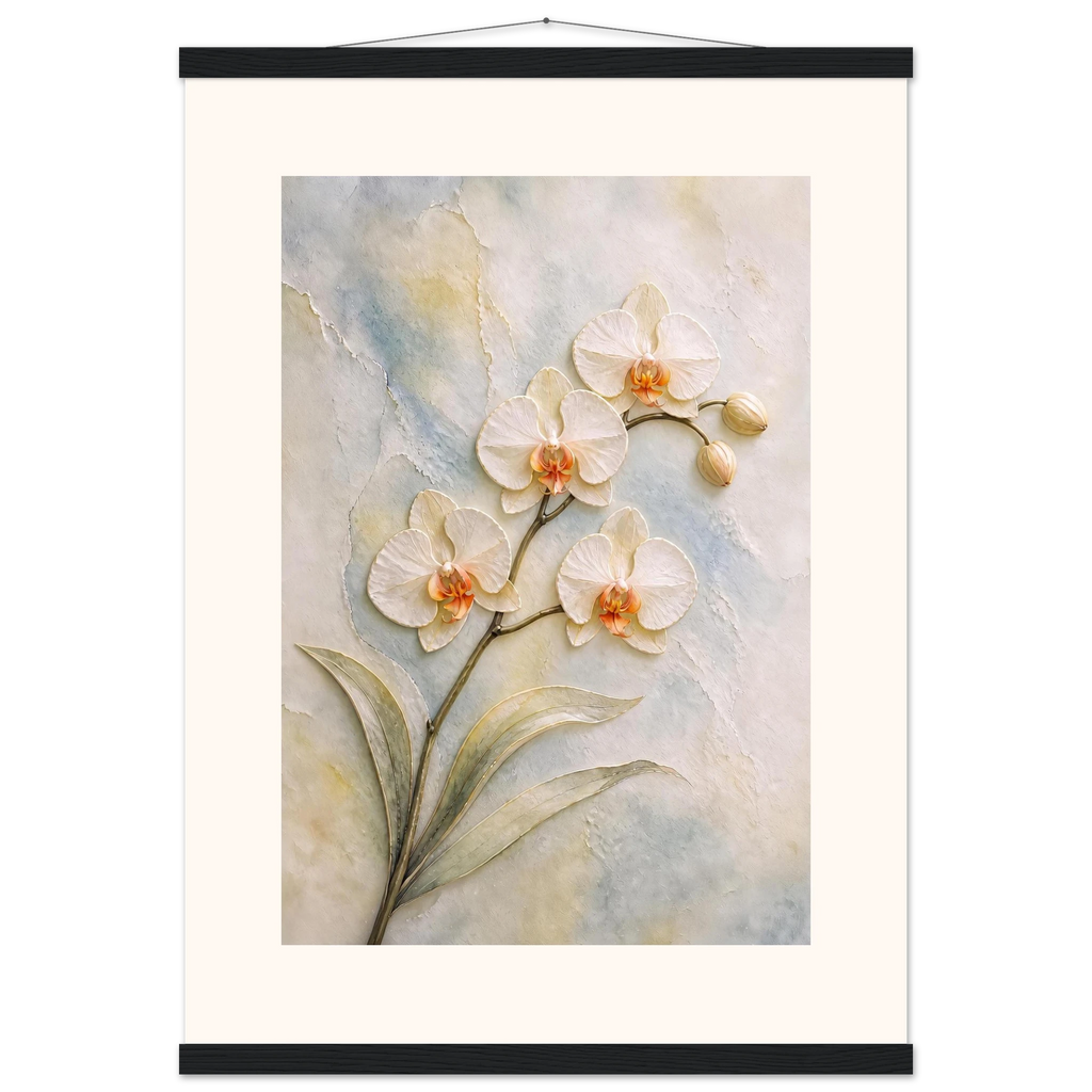 Porcelain Orchid: flowers and botanical. Fine art poster by The Light Stays.