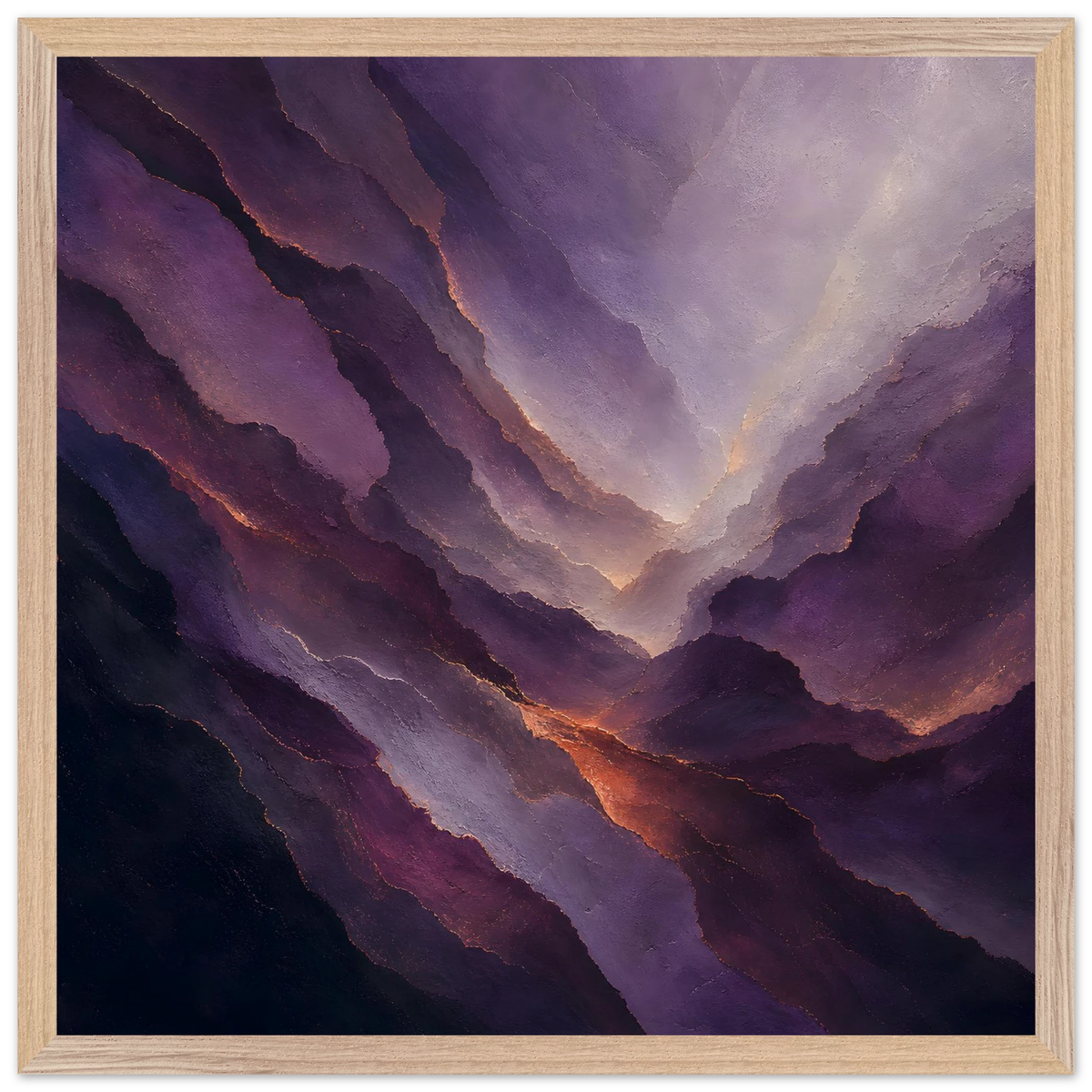 Violet Infinity, moon and night. Archival framed fine art print shown framed.