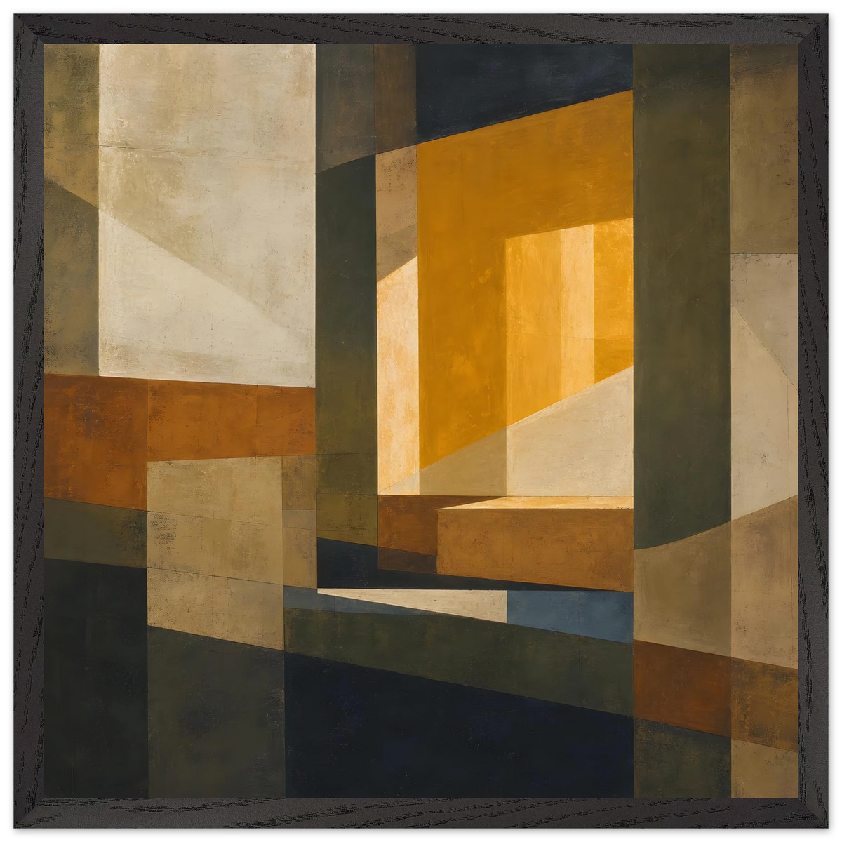 Ochre Window: architecture, mediterranean and earth tones. Framed fine art print by The Light Stays.