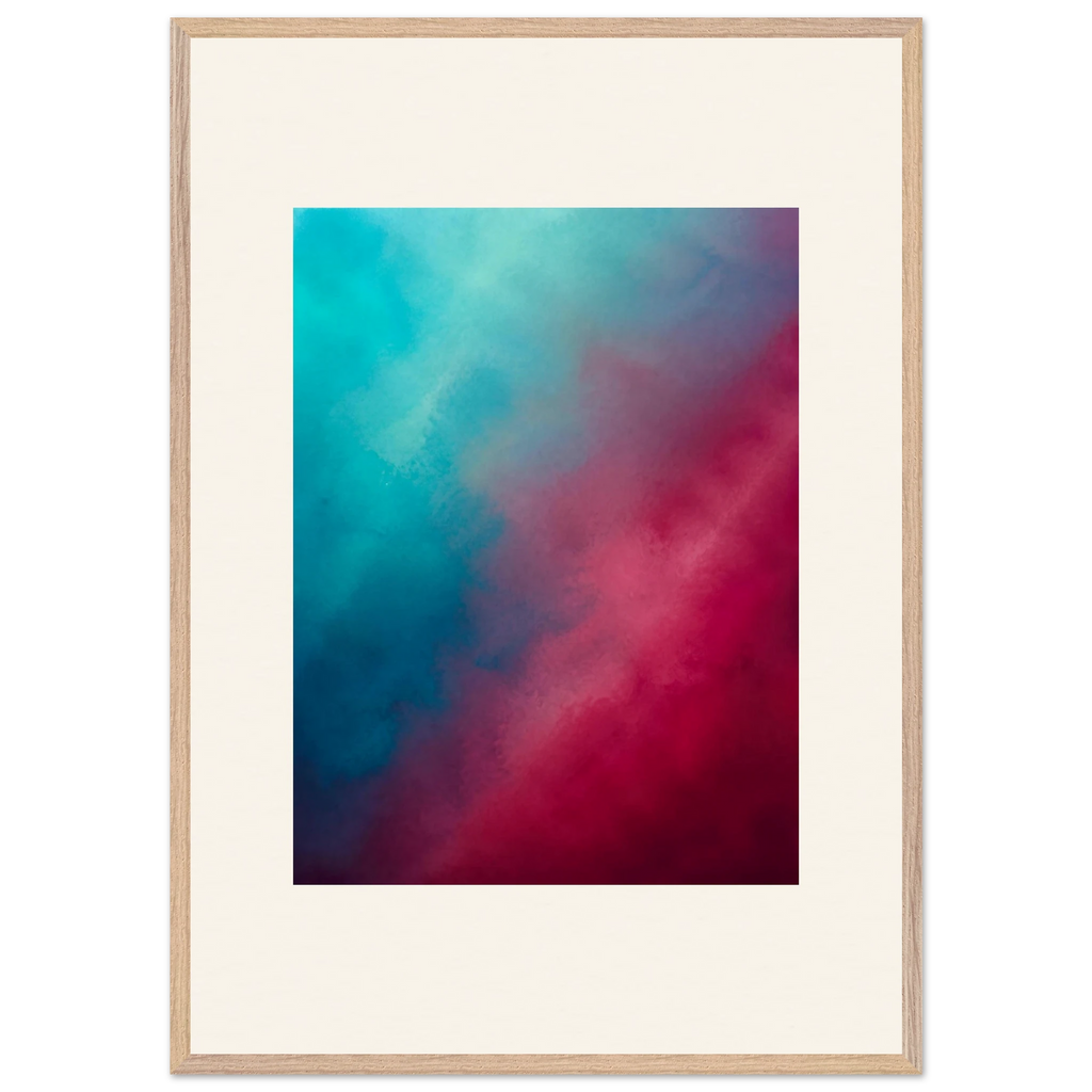 Wine Hour: gradient, dusk and deep color. Museum-quality framed fine art print.