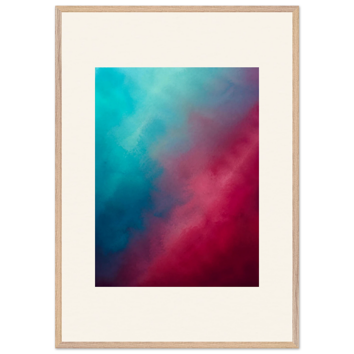 Wine Hour: gradient, dusk and deep color. Museum-quality framed fine art print.