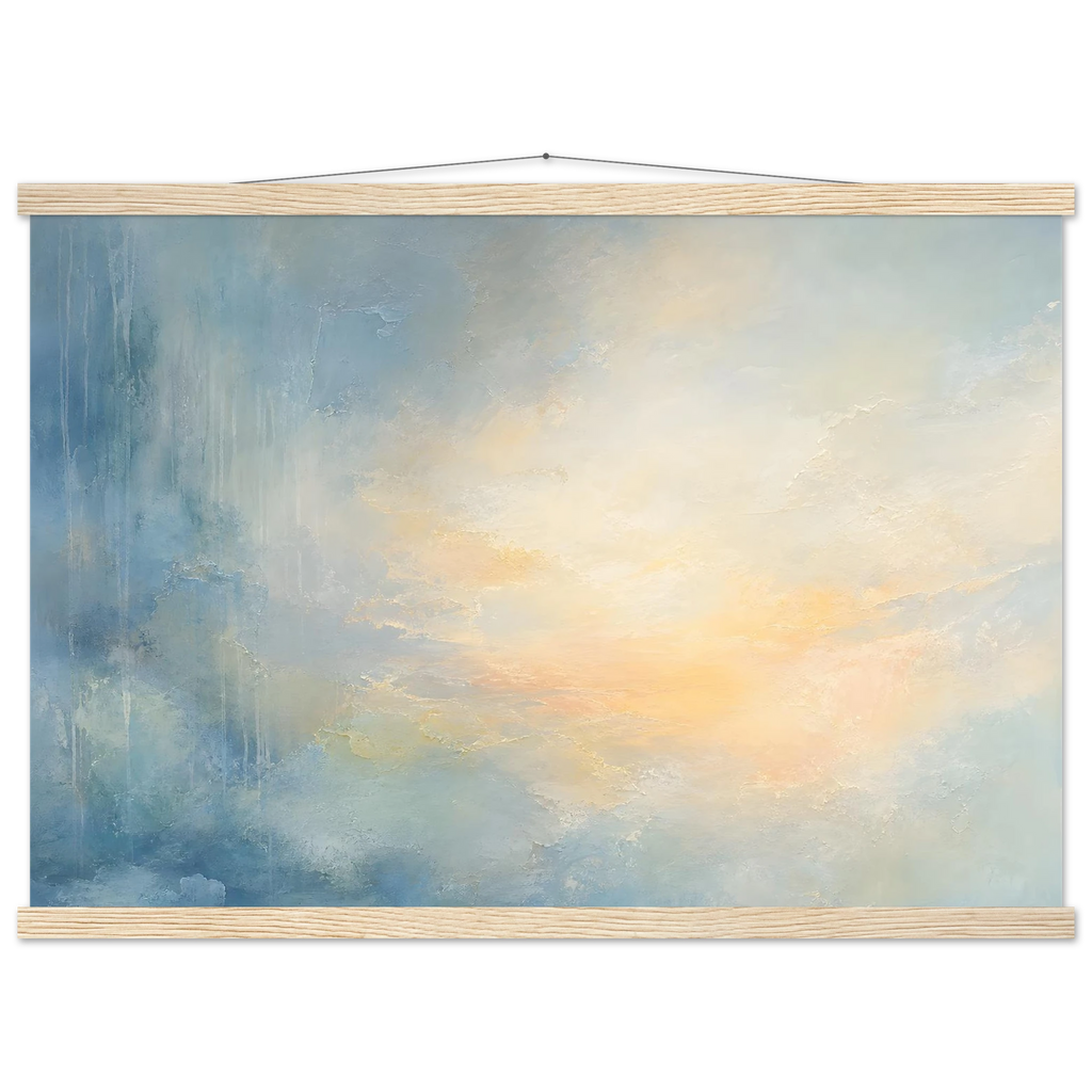Dawn after Rain: sunrise, coastline and washed light. Fine art poster by The Light Stays.