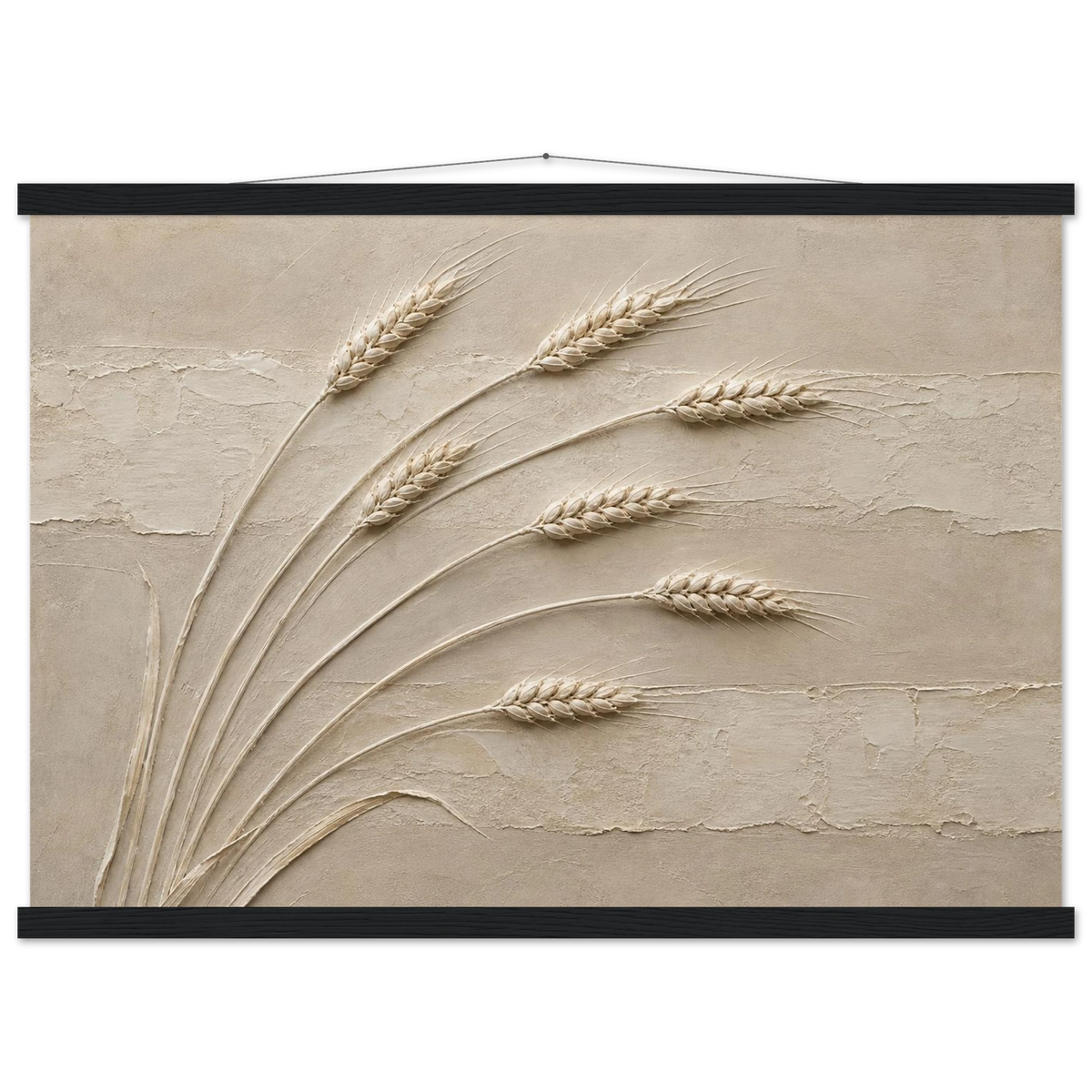 Wheat in Relief: faith, texture and botanical. Museum-quality fine art poster.