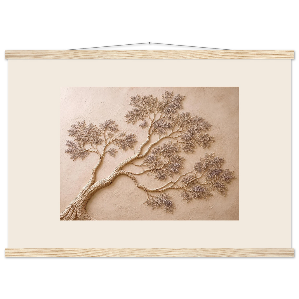 Lilac Reach: flowers and botanical. Fine art poster, alternate frame and size.