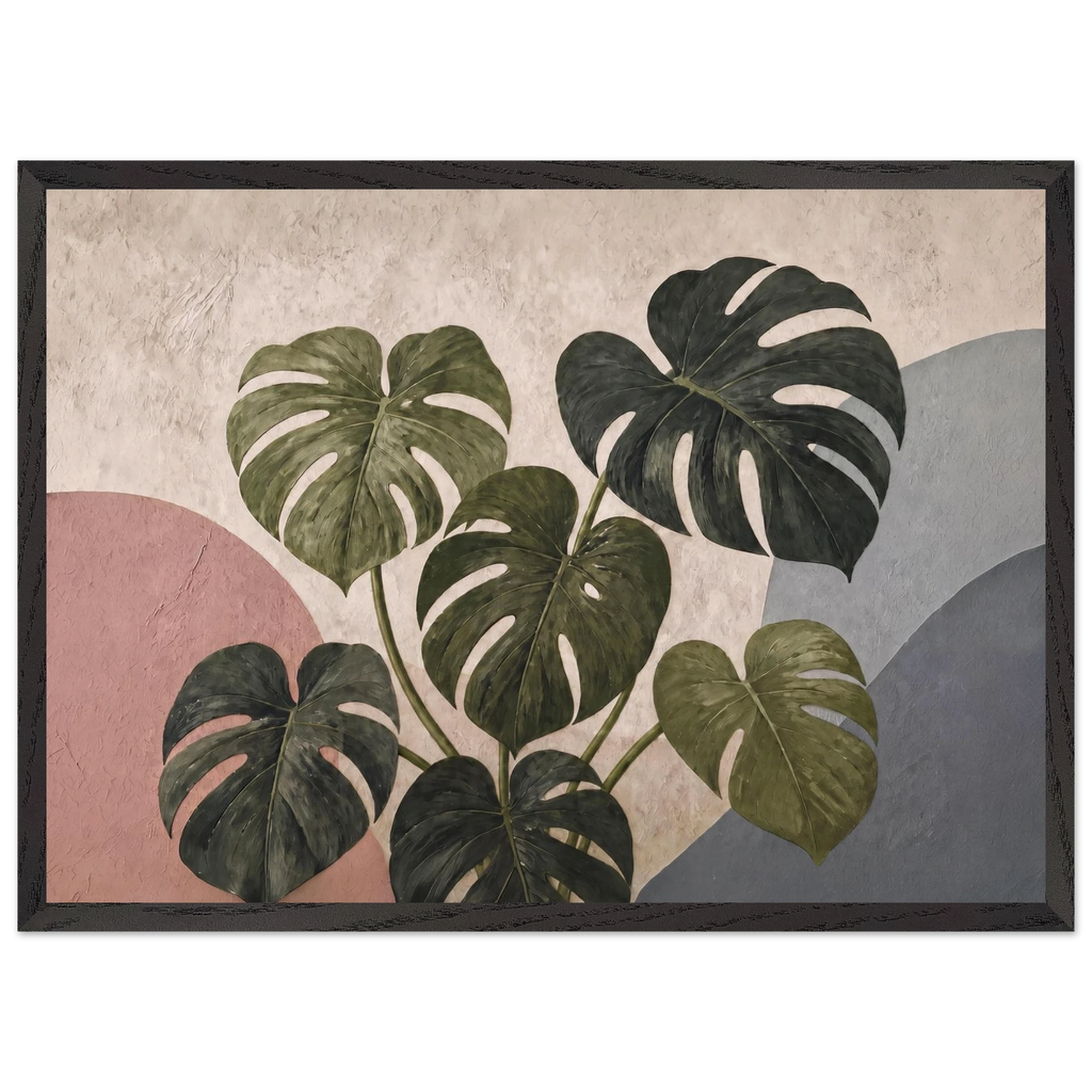 Monstera Sun: botanical and nature. Museum-quality framed fine art print.
