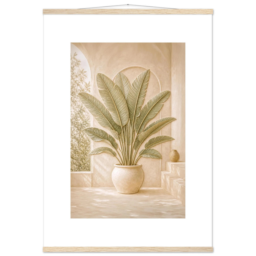 Courtyard Noon: landscape and sun. Fine art poster by The Light Stays.