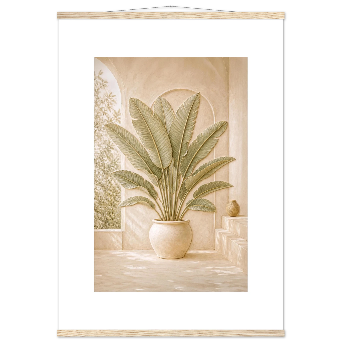 Courtyard Noon: landscape and sun. Fine art poster by The Light Stays.