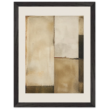 Díptico Terra e Carvão, quadro abstrato emoldurado da The Light Stays.