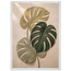 Stone Monstera, botanical and nature. Archival framed fine art print shown framed.