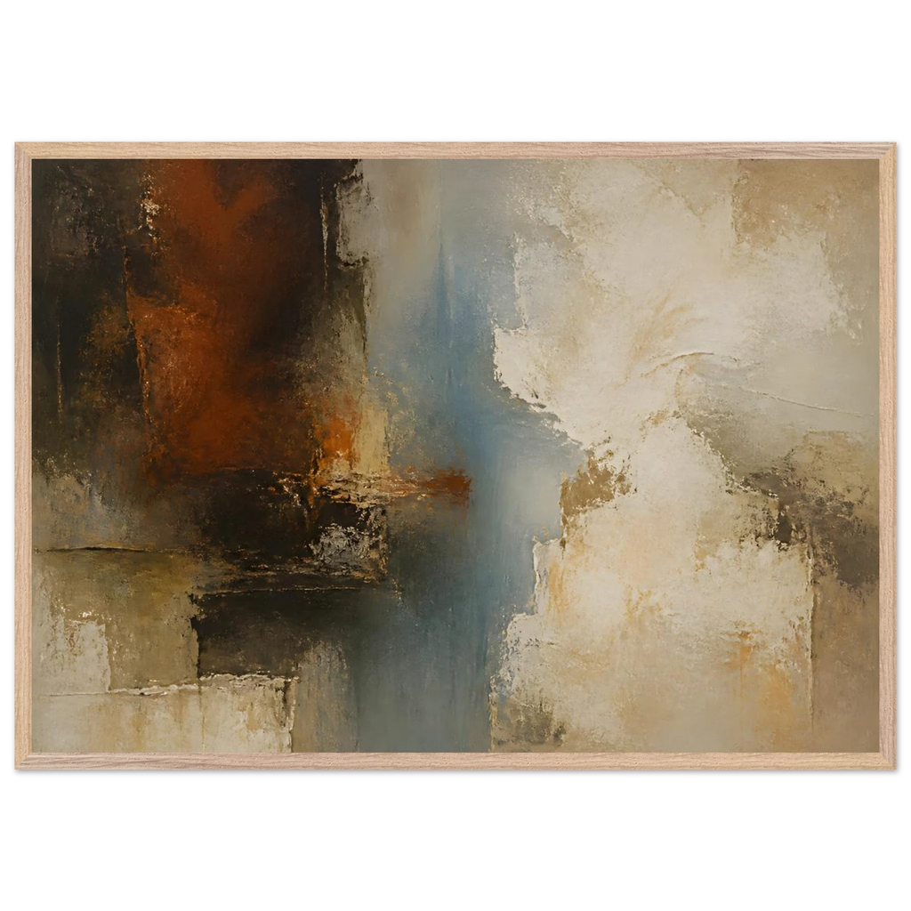 Golden Night: moon and night. Museum-quality framed fine art print.