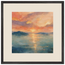 Setouchi Peach Dawn, riviera and japandi. Archival framed fine art print shown framed.
