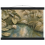 Papyrus Pond: lake, papyrus and serene greens. Fine art poster, alternate frame and size.