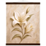 Alabaster Lily, flowers and botanical. Archival fine art poster shown framed.