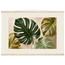 Four Greens, leaves, vivid green and impasto. Archival fine art poster shown framed.
