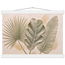 Three Leaves, botanical and nature. Archival fine art poster shown framed.