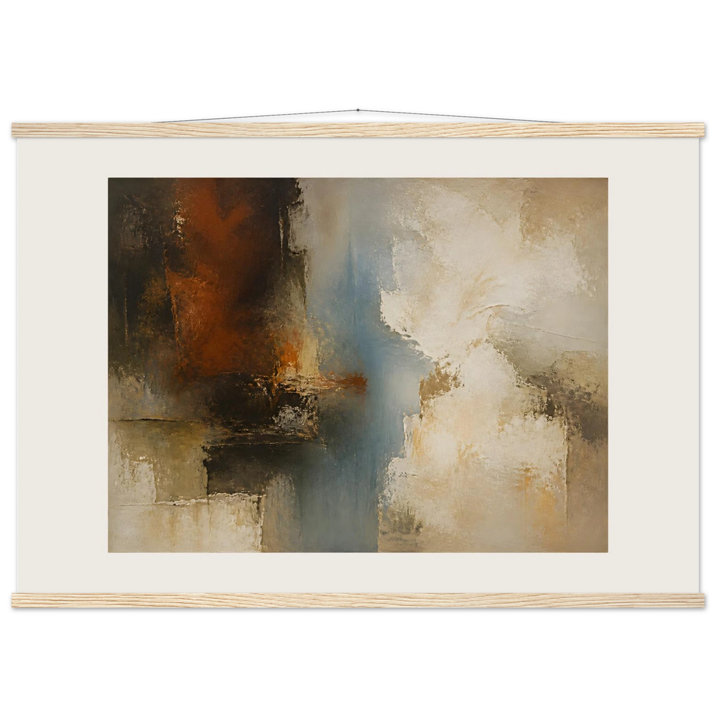 Golden Night: moon and night. Museum-quality fine art poster.