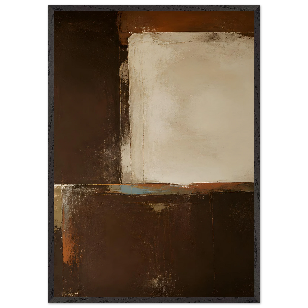 Terracotta Diptych, Panel II of II: two panels, terracotta and cream. Framed fine art print by The Light Stays.