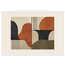 Compass and Clay: geometric abstract, clay and curves. Museum-quality fine art poster.
