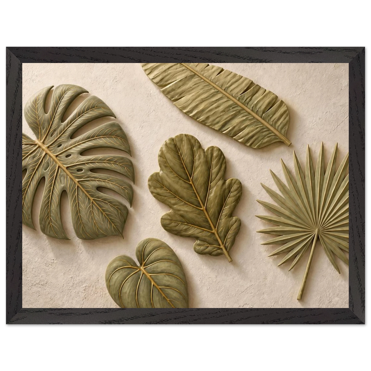 Green Constellation: botanical, green and loose rhythm. Museum-quality framed fine art print.