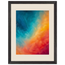Teal and Orange: gradient, sea and dusk. Framed fine art print.