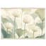 Ivory Lotus Screen, flowers and botanical. Archival fine art poster shown framed.