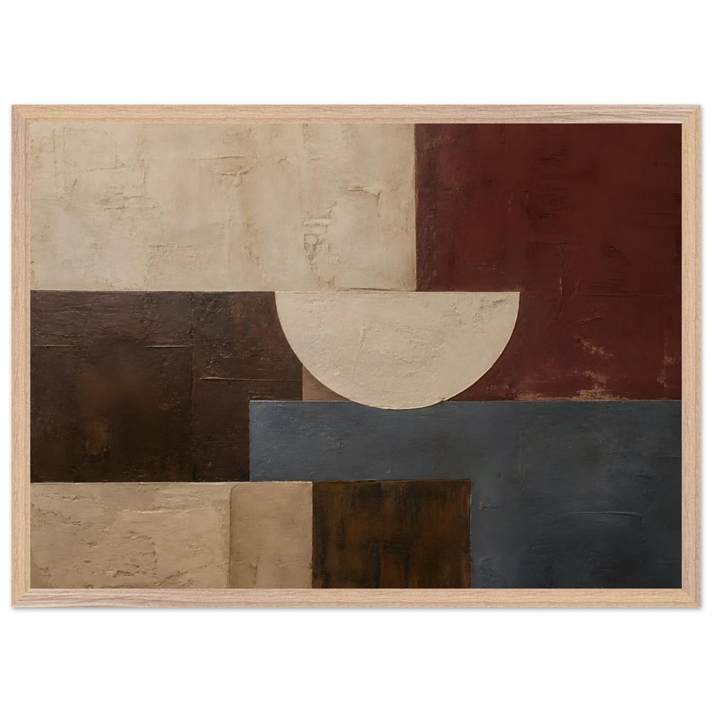 Blocos de Vinho, quadro abstrato emoldurado da The Light Stays.