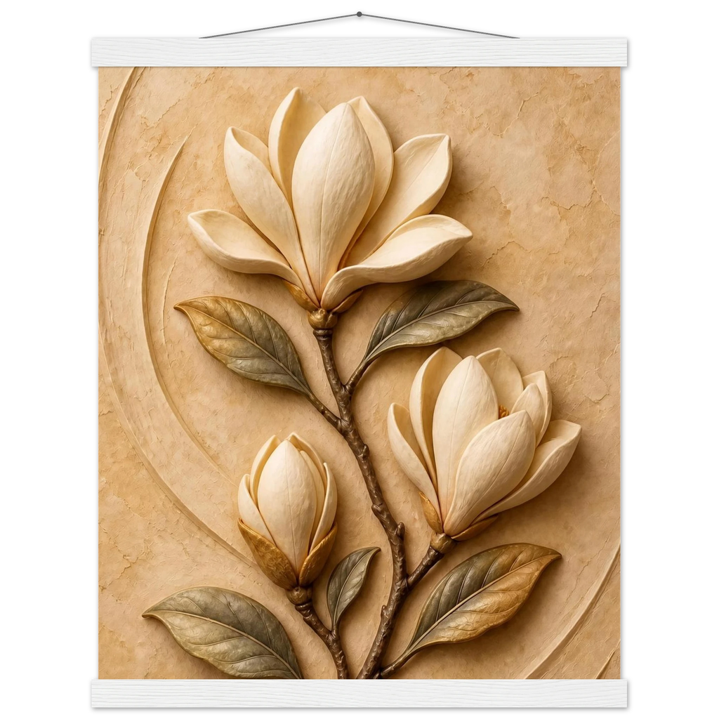 Magnolia Arc: flowers and botanical. Fine art poster by The Light Stays.