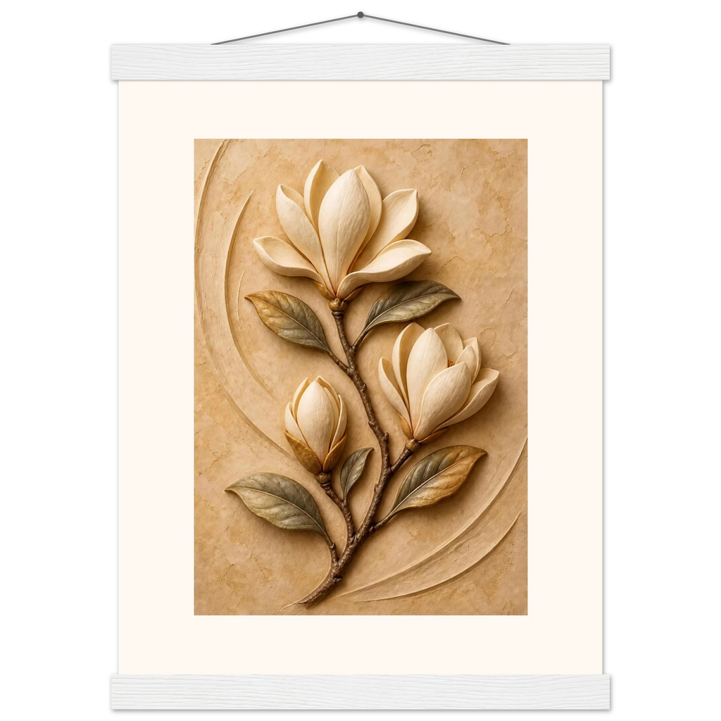 Magnolia Arc: flowers and botanical. Fine art poster by The Light Stays.