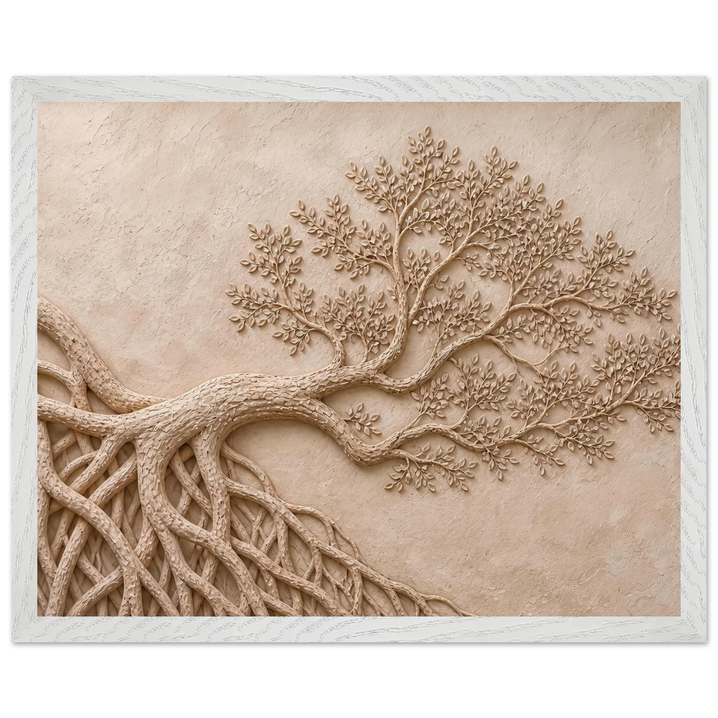 Root Lattice, petra and herbarium. Archival framed fine art print shown framed.