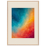 Teal and Orange: gradient, sea and dusk. Museum-quality framed fine art print.