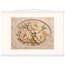 Peonies in Stone, flowers and botanical. Archival fine art poster shown framed.