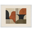 Compass and Clay, geometric abstract, clay and curves. Archival framed fine art print shown framed.