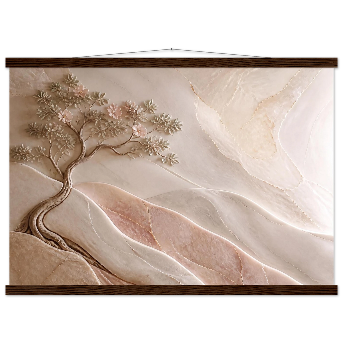 Stone Dawn: petra and siena. Fine art poster, alternate frame and size.
