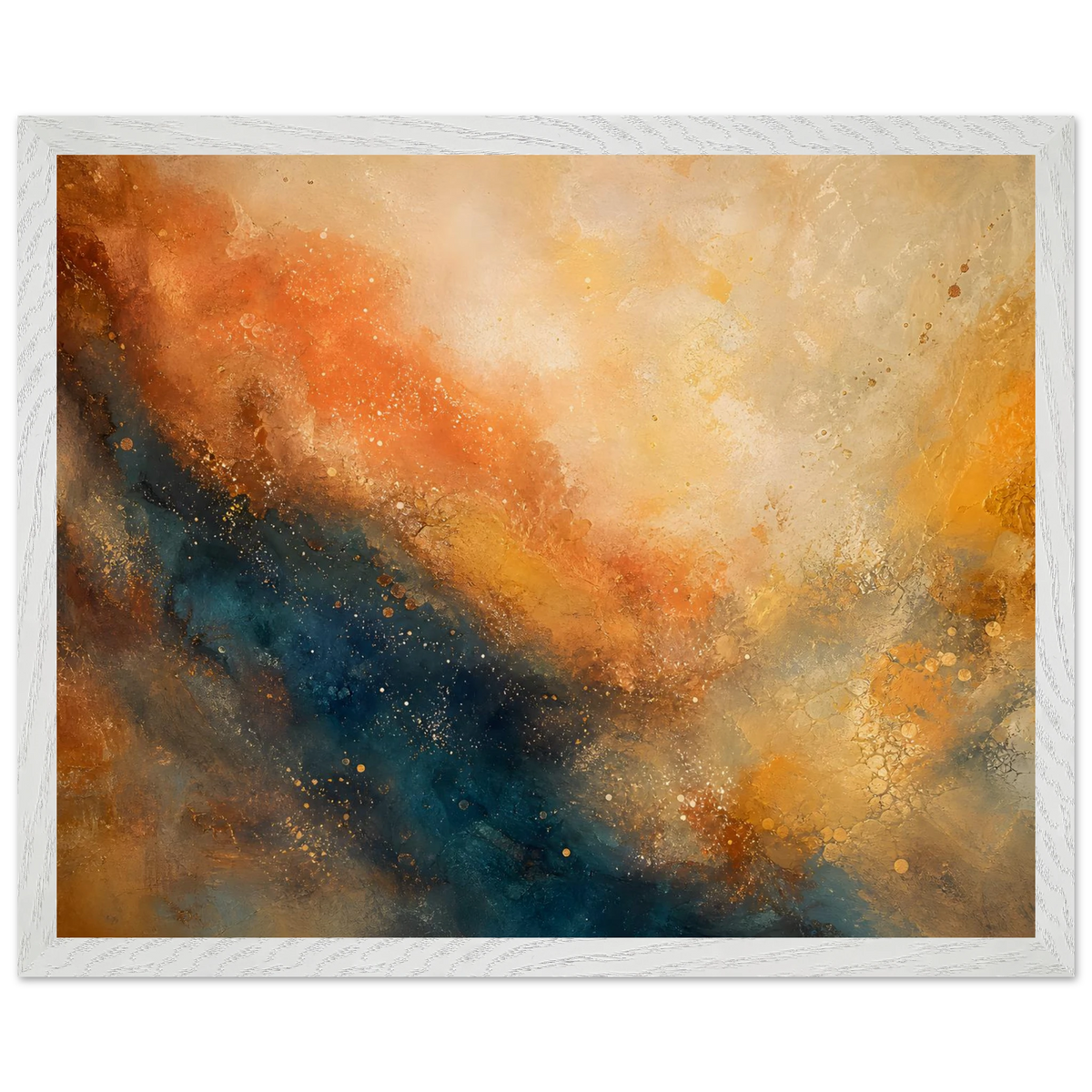 Blue Hour Field: night, horizon and deep blue. Framed fine art print, alternate frame and size.