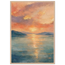 Setouchi Peach Dawn: riviera and japandi. Framed fine art print by The Light Stays.