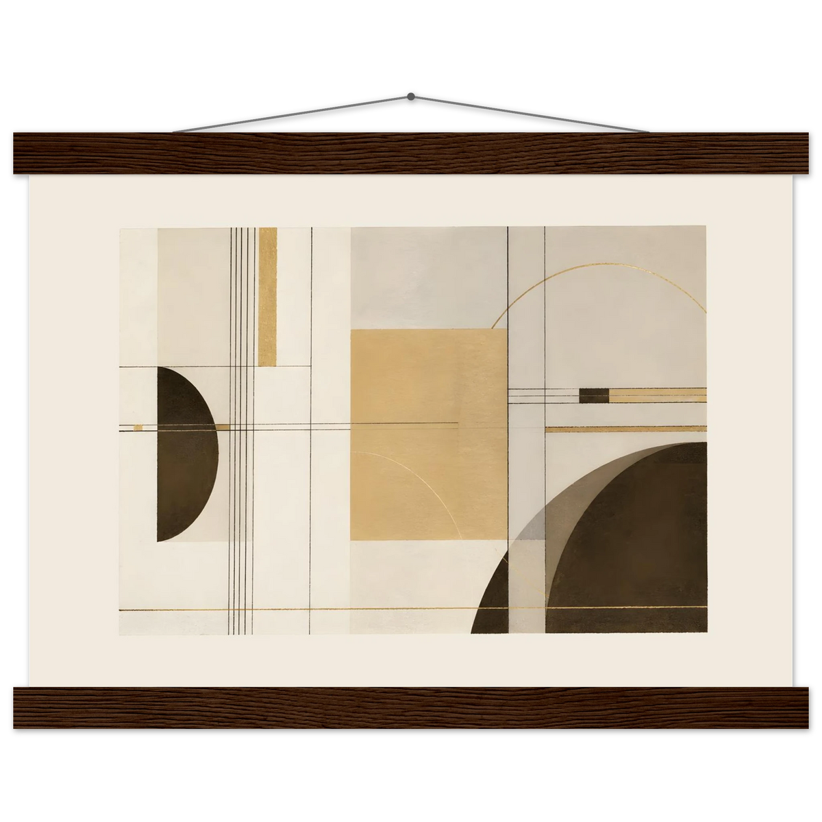 Lines of Sand: geometric abstract, neutral tones and texture. Fine art poster by The Light Stays.
