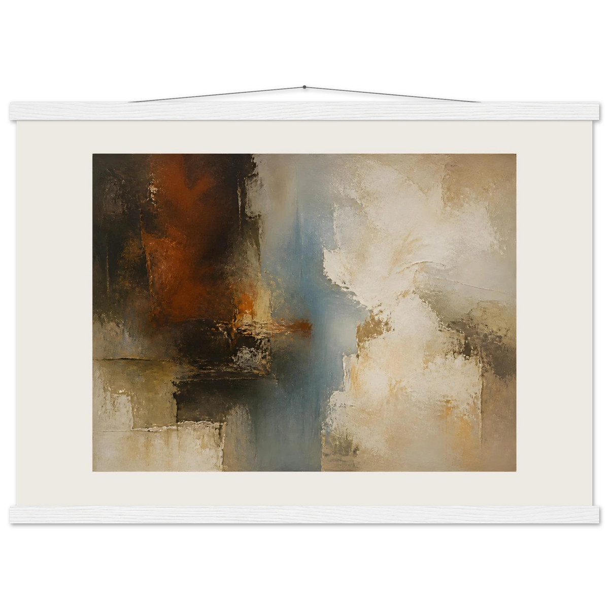Golden Night: moon and night. Museum-quality fine art poster.