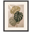Stone Monstera: botanical and nature. Museum-quality framed fine art print.