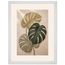 Stone Monstera: botanical and nature. Framed fine art print, alternate frame and size.
